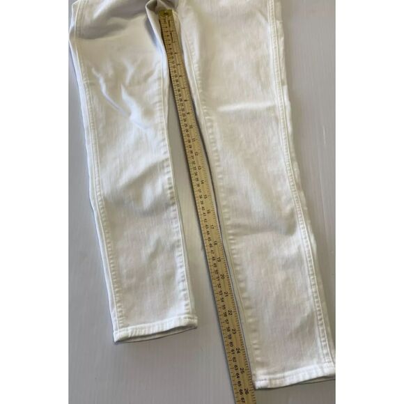Madewell Womens Size 25 (26x26) White Button Fly 10” High Rise Skinny Crop Jeans - Picture 5 of 10